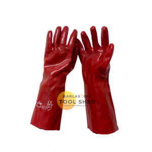 Gaunlet Red Large PVC Gloves
